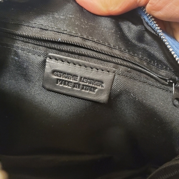 Silver Star and Stripe Blue & Silver Suede Crossbody - Picture 6 of 9